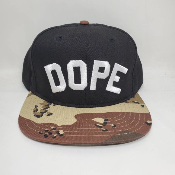 Vintage DOPE COUTURE The Collegiate Snapback Hat Desert Camo - Picture 1 of 4